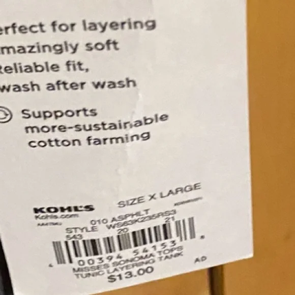 Tunic layering tank top
Size extra large 
Color Asphalt - Picture 5 of 7